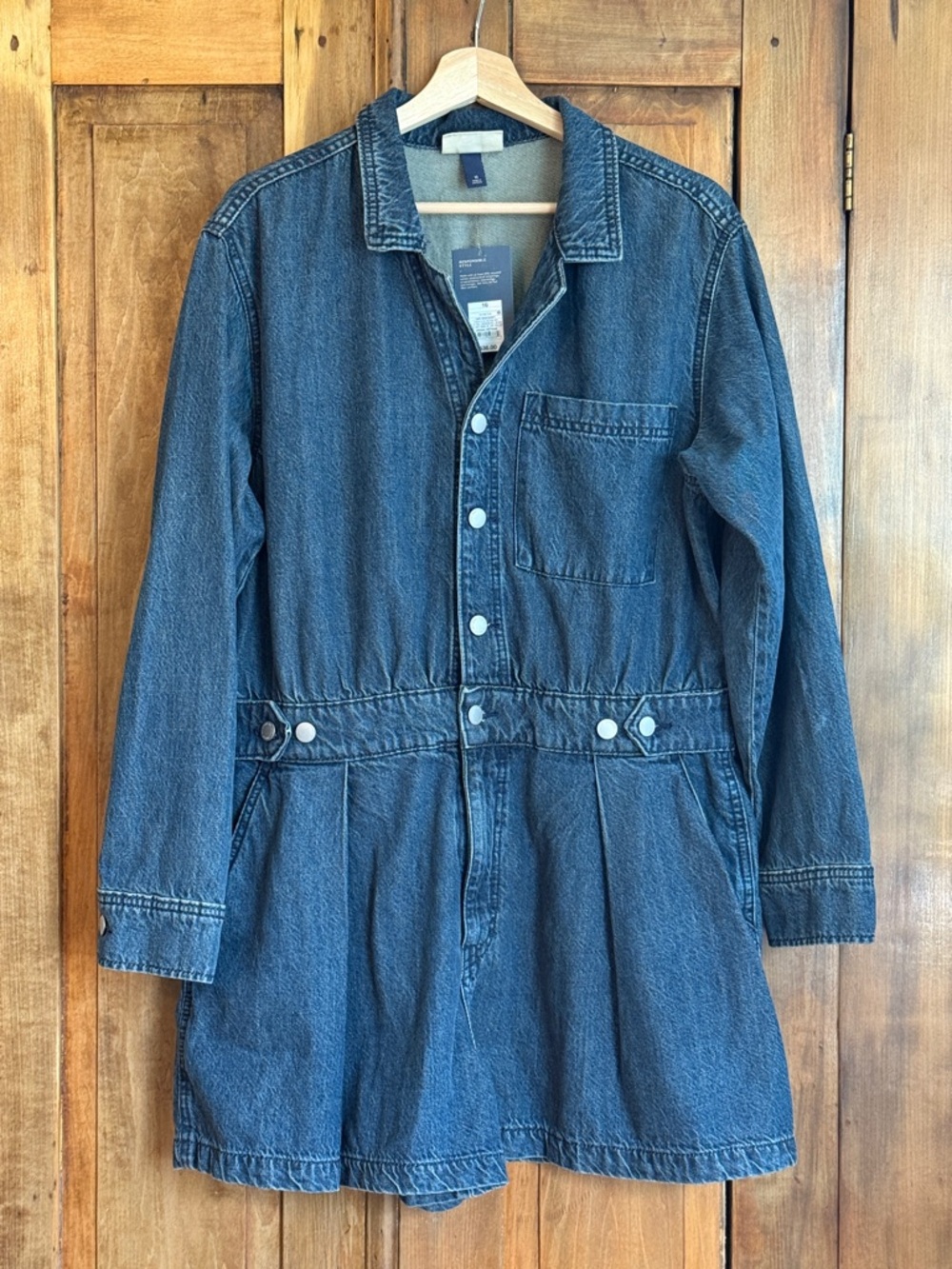 NWT Universal Thread Denim Romper in Dark Blue
